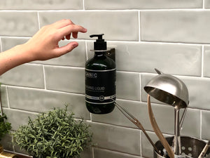 Handi Pump Bottle Holder Bracket Sanitiser  Shampoo Soap Detergent Black 500ml