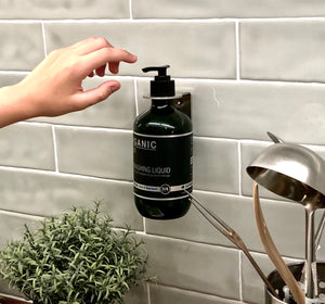 Handi Pump Bottle Holder Bracket Sanitiser  Shampoo Soap Detergent Black 500ml