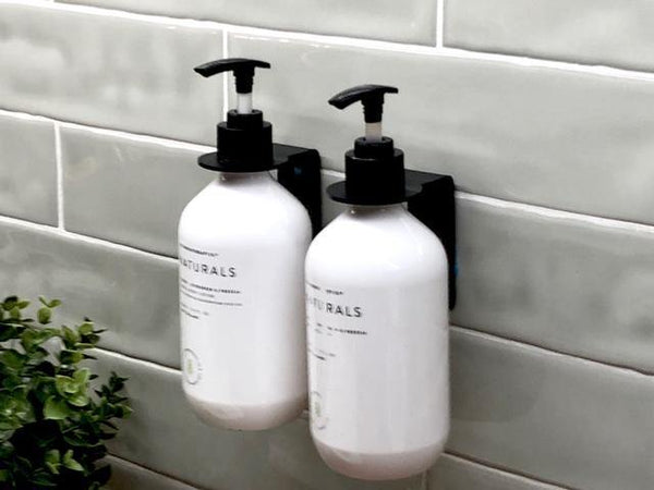 An elegant Australian designed wall-mounted Pump Bottle holder for liquid Hand Soaps, Sanitisers and Shampoo.  Suits 500ml to 1 litre brands, including AESOP, Sukin, ecoya, Thankyou, Ikea Ekoln and many others.  Available in stylish Stainless Steel, Matt Black, White and Brushed Brass. Just $19.95 In Stock now!